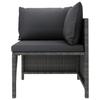 Vidaxl 6-Cz. Garden Lounge Set, Cushions, PE Rattan, Grey