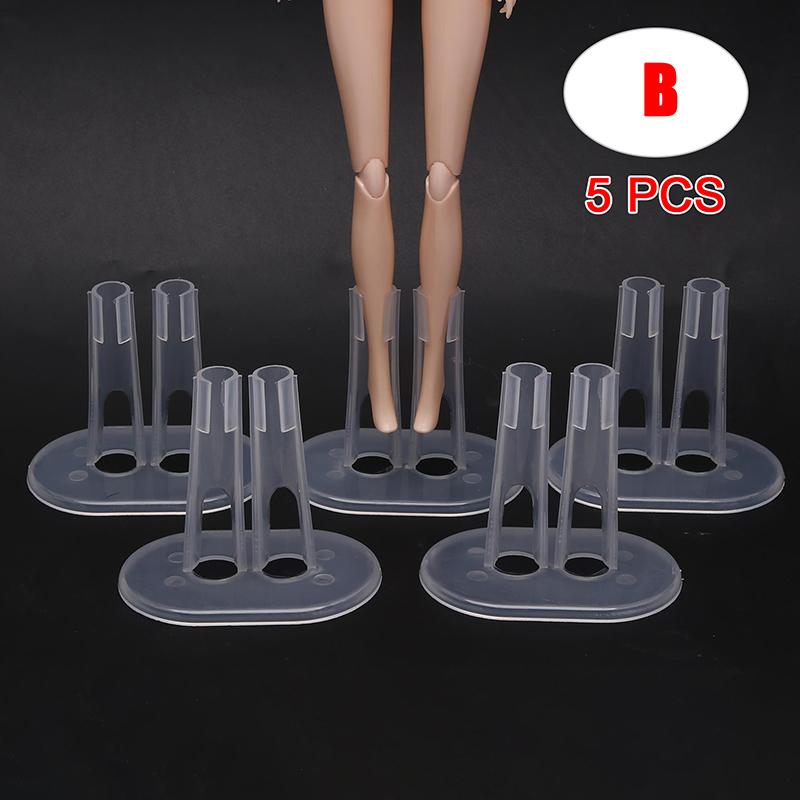 

5 шт. Прозора пластикова підставка для ляльок, тримач для дисплея, ніжка для аксесуарів Барбі A:5 PCS