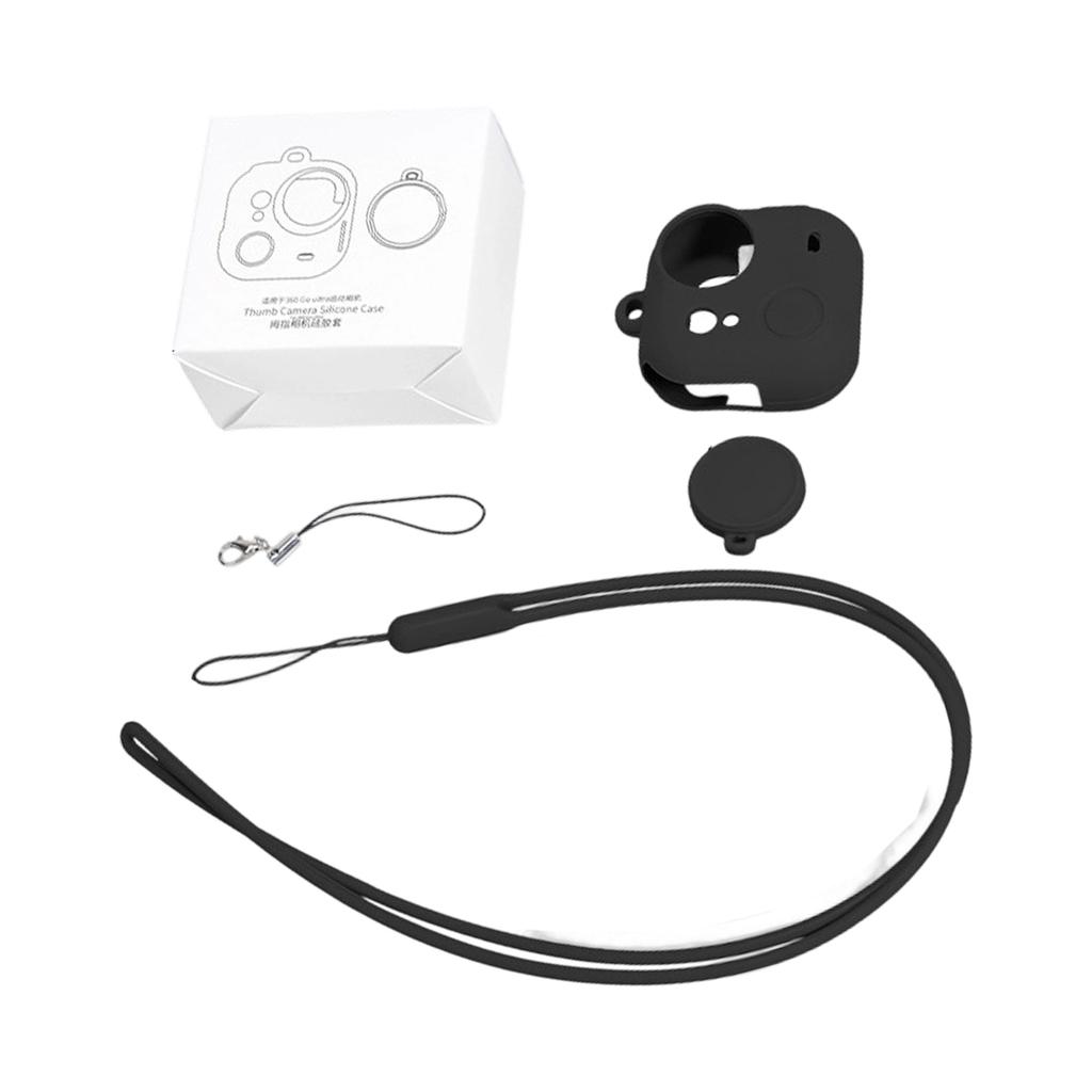 Secure Flexible Silicone Protector Case For 360 Go Ultra Cover Thumb Sized Camera With Lens Cap