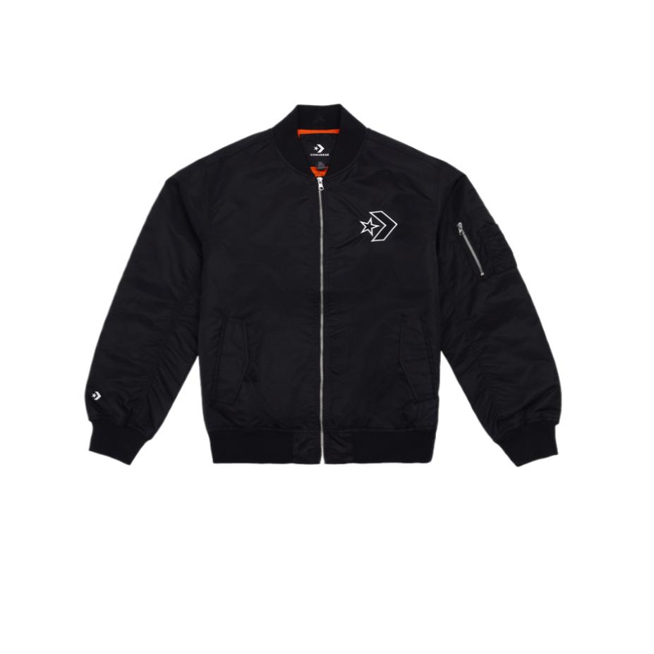 Converse Jackets Men s Black Baseball Collar Moderate Pilot MCH658-023 2XL