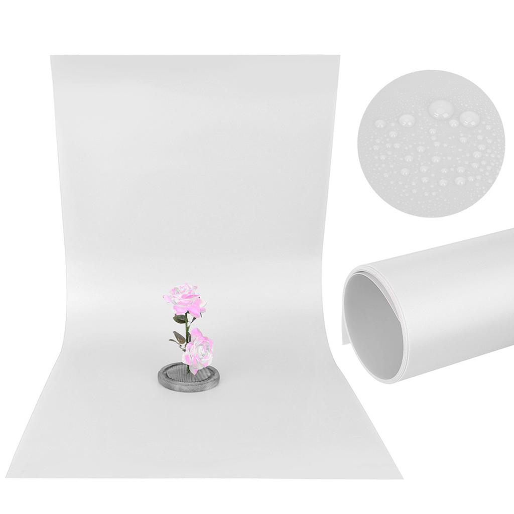 Hintergrundplatte aus mattiertem PVC für Fotografie, Fotohintergrund, Zubehör, 120 x 60 cm, weiß