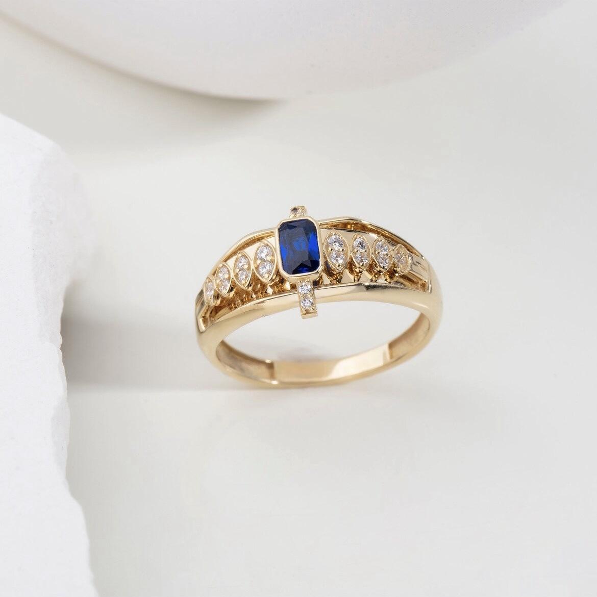 

Изящные кольца квадратной и овальной формы золотистого цвета для женщин с красными, белыми и синими камнями, ювелирные изделия, подарок для вечеринки 10