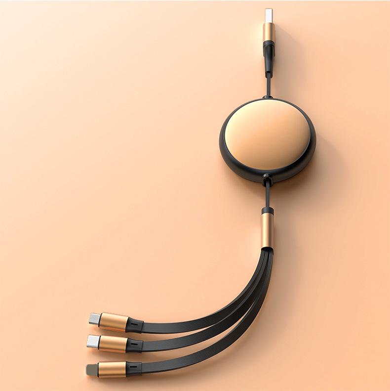 120W Ultra-Fast Charging 2-in-1 Cable: Compatible with Apple, Huawei, Android, & Type-C