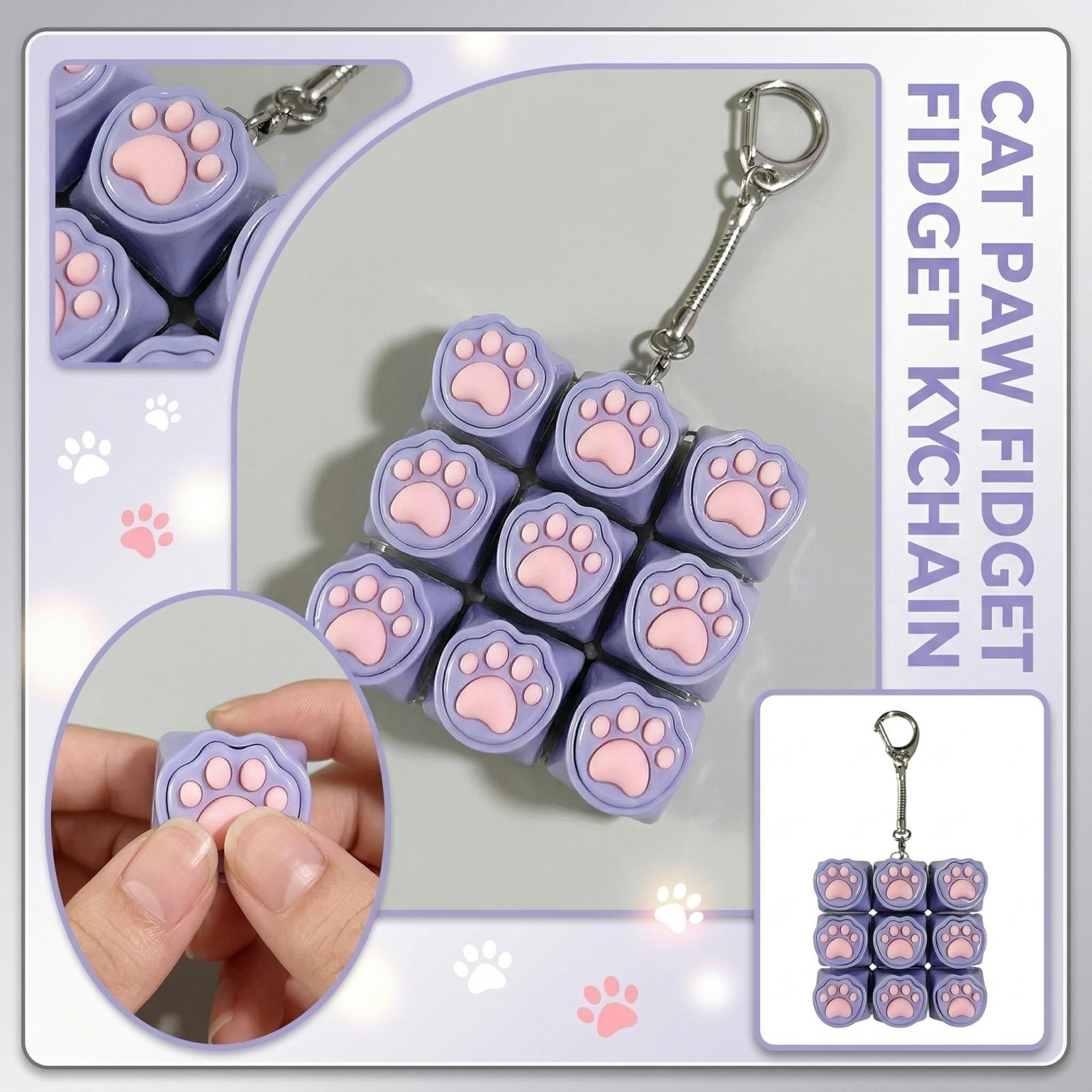 -Shaped Stress Relief Toy Keychain