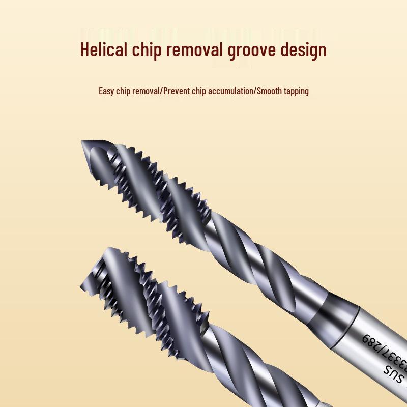Tiangong Spiral Tap 289: Stainless Steel Blind Hole with Hard Coating