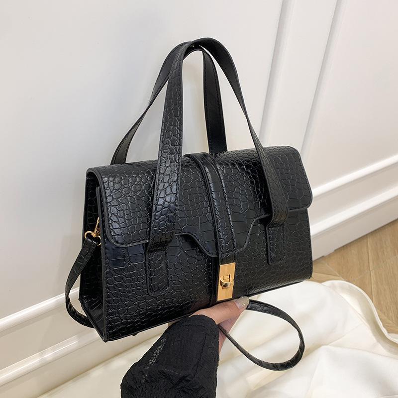 2025 Classic Temperament Elegant High Value Crocodile Pattern Handbag Small Square Bag Spring and Summer New Women's Bag