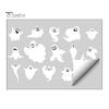 Waterproof PVC Stickers Halloween Ghost Window Clings, Static Stickers, Glass Removable Decals Decals, Spooky Home Decor for Indoor Outdoor
