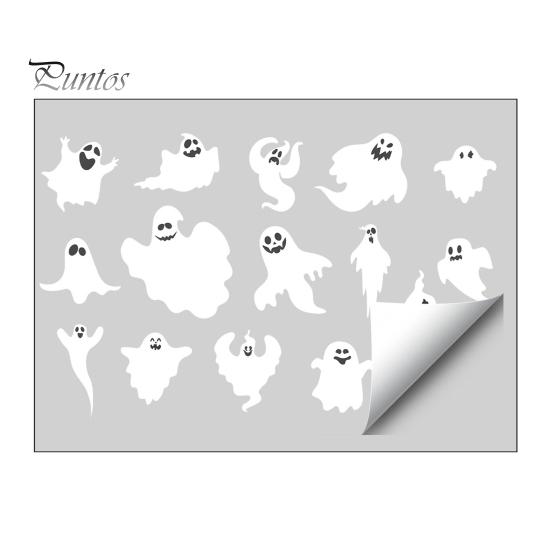 Waterproof PVC Stickers Halloween Ghost Window Clings, Static Stickers, Glass Removable Decals Decals, Spooky Home Decor for Indoor Outdoor