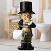 Creative Spoof Toilet Housekeeper Roll Paper Holder Funny Creative Mobile Roll Paper Sculpture Stand