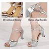 2026 Latin Dance Shoes for Women/Ladies Ballroom Tango Salsa Middle Heeled Indoor Dancing Shoes PU Latin Shoes 4colors