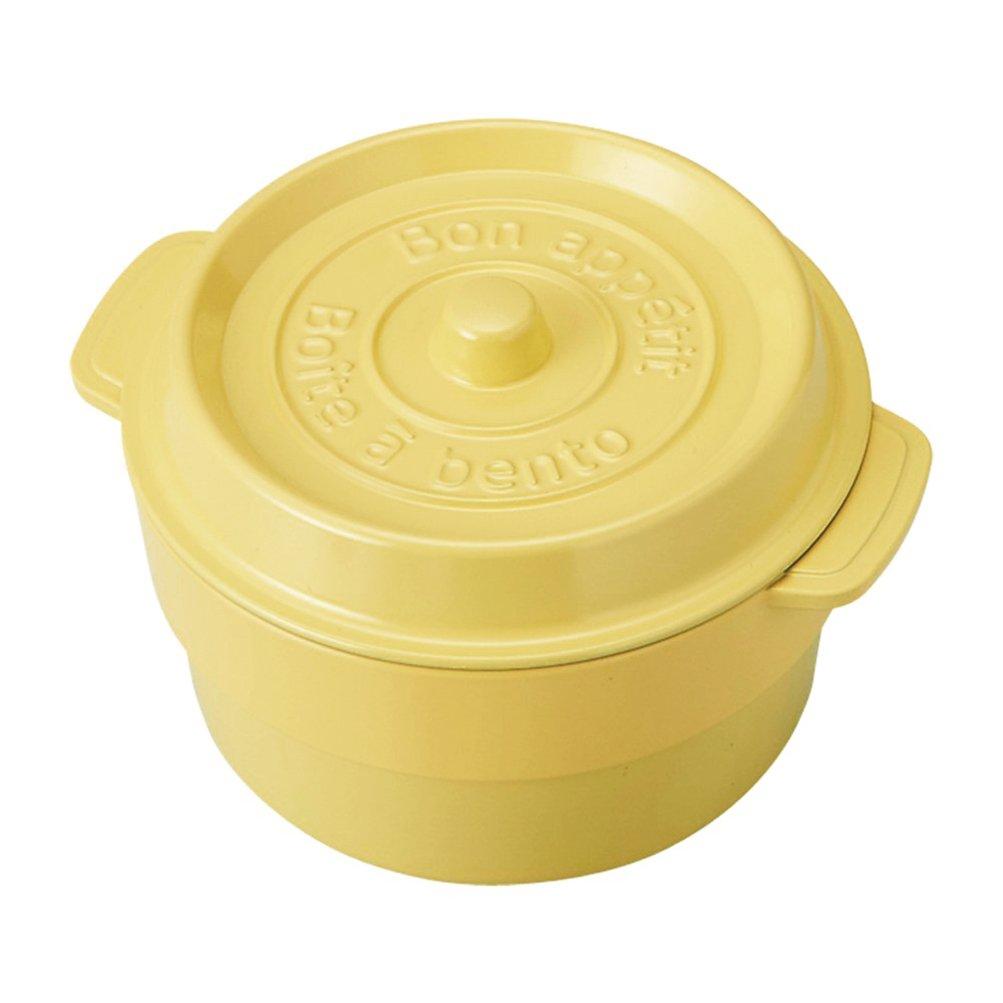 Takenaka Made in Japan Takenaka Bento Box Cocopot Round Light Lemon 300ml (Upper compartment) 230ml, (Lower compartment) T-76405
