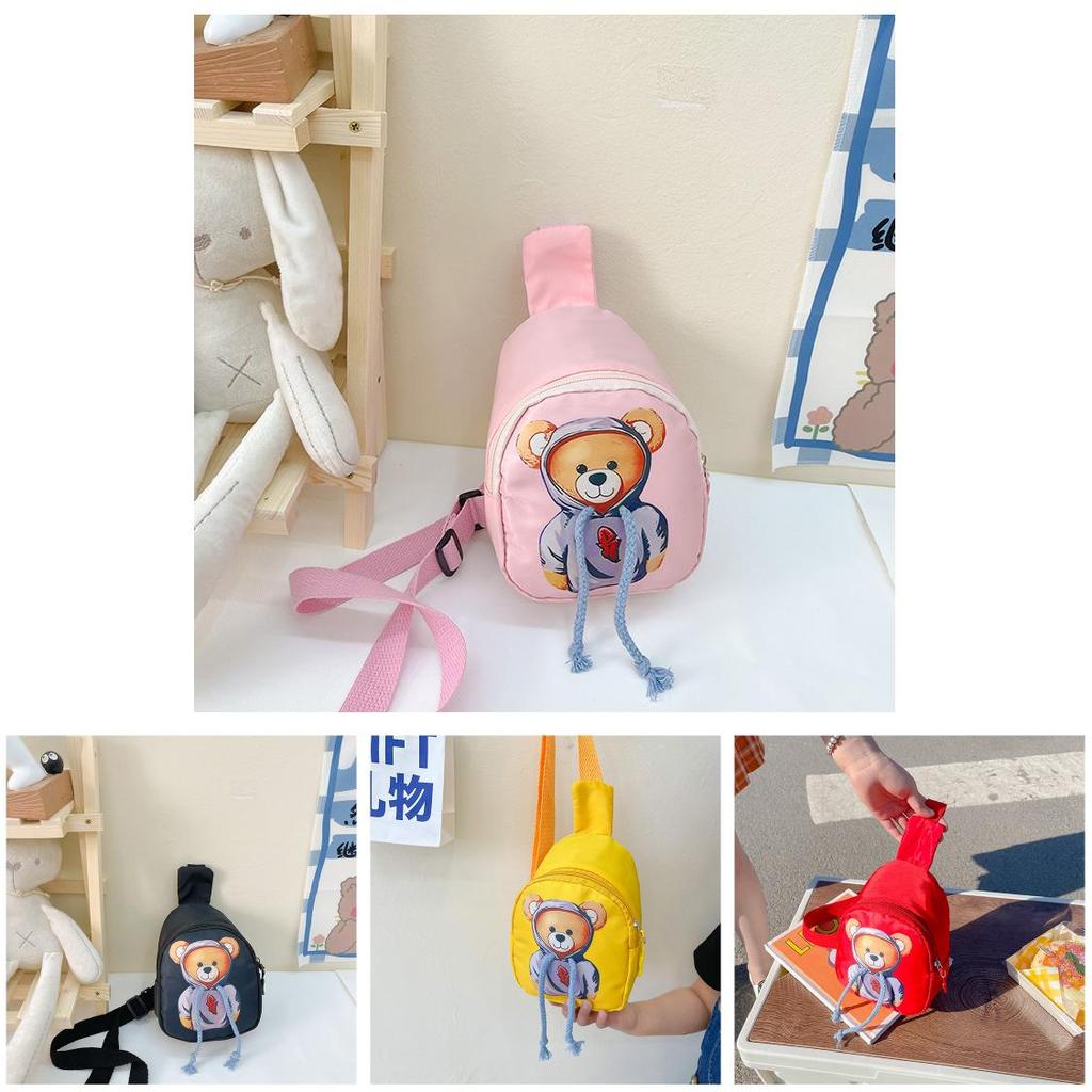 Teddy Bear Childrens Crossbody Bag With Oxford Fabric For Kids Daily Use