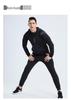 Men's Breathable Basketball Sportswear Set: Sweat-Wicking Autumn Jacket & Tight Long Pants for Running & Fitness