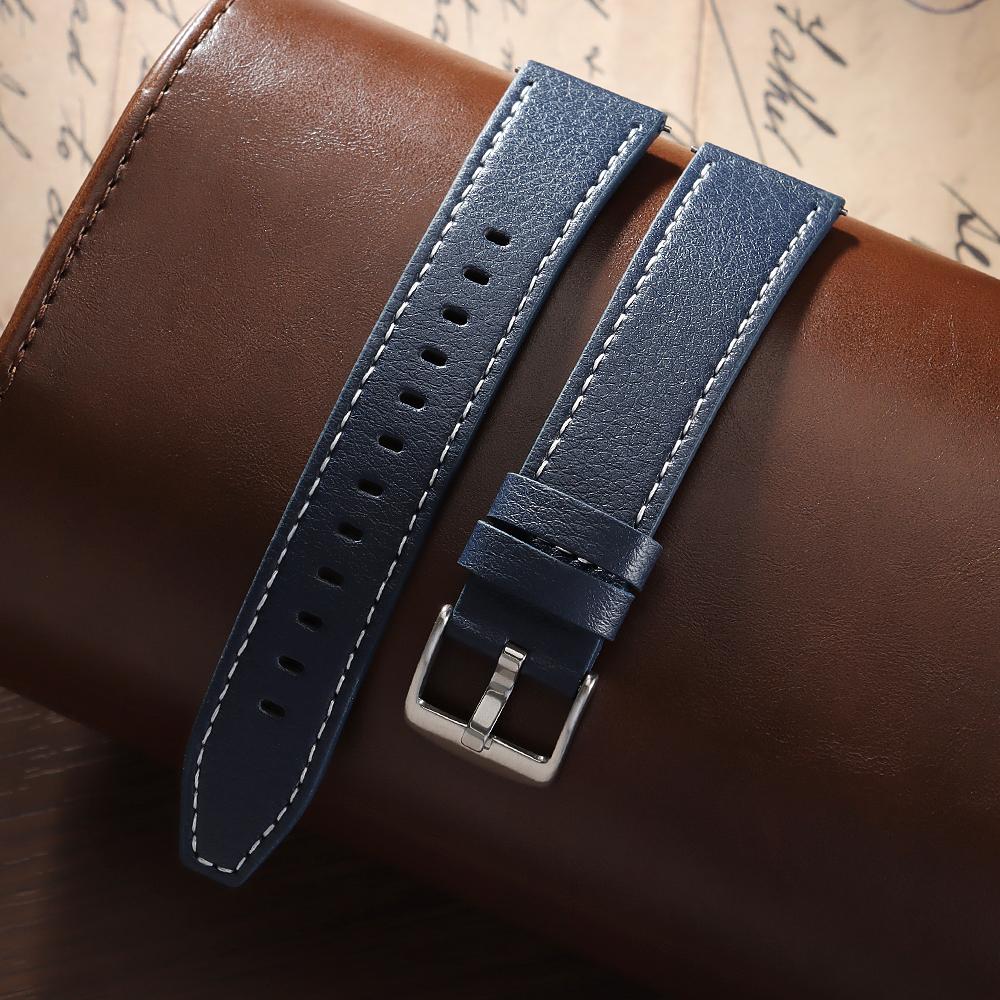 20mm Leather Watchband for Huawei Watch GT3 GT2 42mm GT3 Pro 43mm Wristband Bracelet Replacement for Men Women Smartwatch Strap