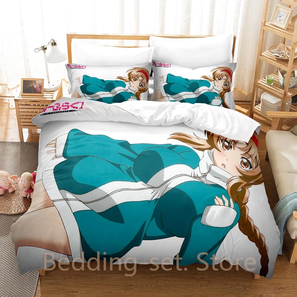3d Print Anime D-Frag! Bedding Set Duvet Cover Comforter Bed Set Quilt Cover Pillowcase King Queen Twin Size Boys Girls Adult