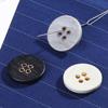 Round Black Button High-End Women'S Clothes Blazer Coat Button Accessories Versatile Sweater Four-Eye Button Men