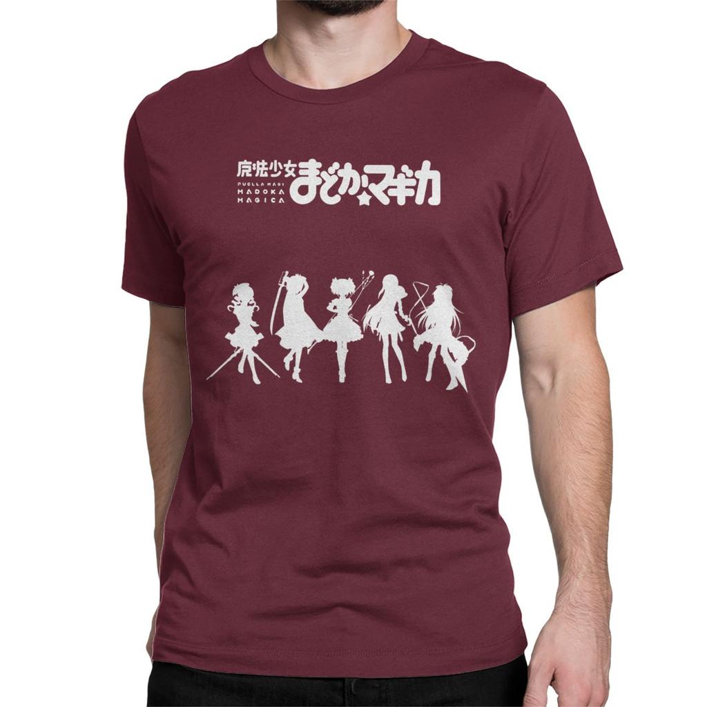 Men Women's Puella Magi Madoka Magica Mahou Shoujo T Shirts Cute Kyubey Anime Pure Cotton Tops Funny Tees Gift Idea T-Shirt