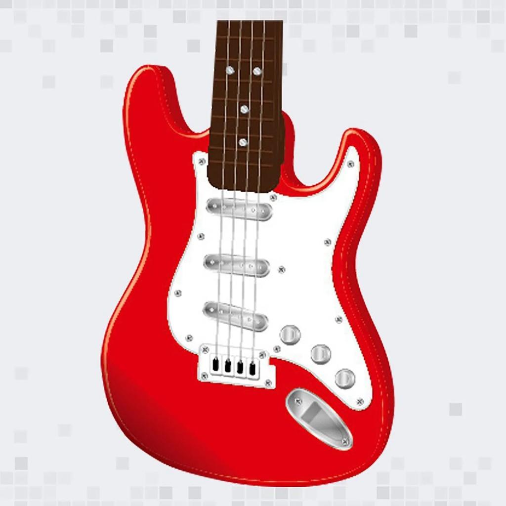 Children-size Electric Guitar Attracts Children Attention 4 String Guita Beginners' Level Guitar Puzzle and Musical Instruments