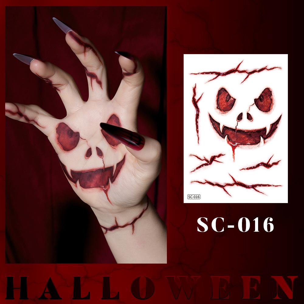 Waterproof Halloween Tattoo Stickers: Realistic Scars, Veins, and Cracks for Face and Arms
