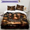 3pcs Duvet Cover Set (1*Duvet Cover + 2*Pillowcase, Without Core), The Vampire Diaries Print Soft All‑Season Bedding Set, Home Bedroom Decor Gift