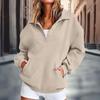 Women's Long Sleeve Color Casual Sweatshirt Top for Everyday Wear