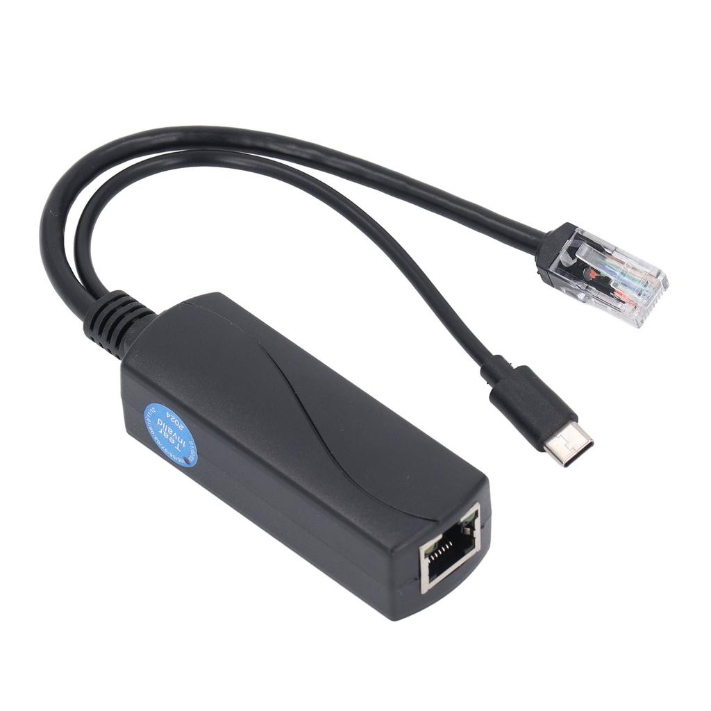 Gigabit PoE Splitter for Pi 5 5B 5V IEEE802.3af Compliant PoE to USB C Adapter 1000Mbps High Speed Power Over Ethernet