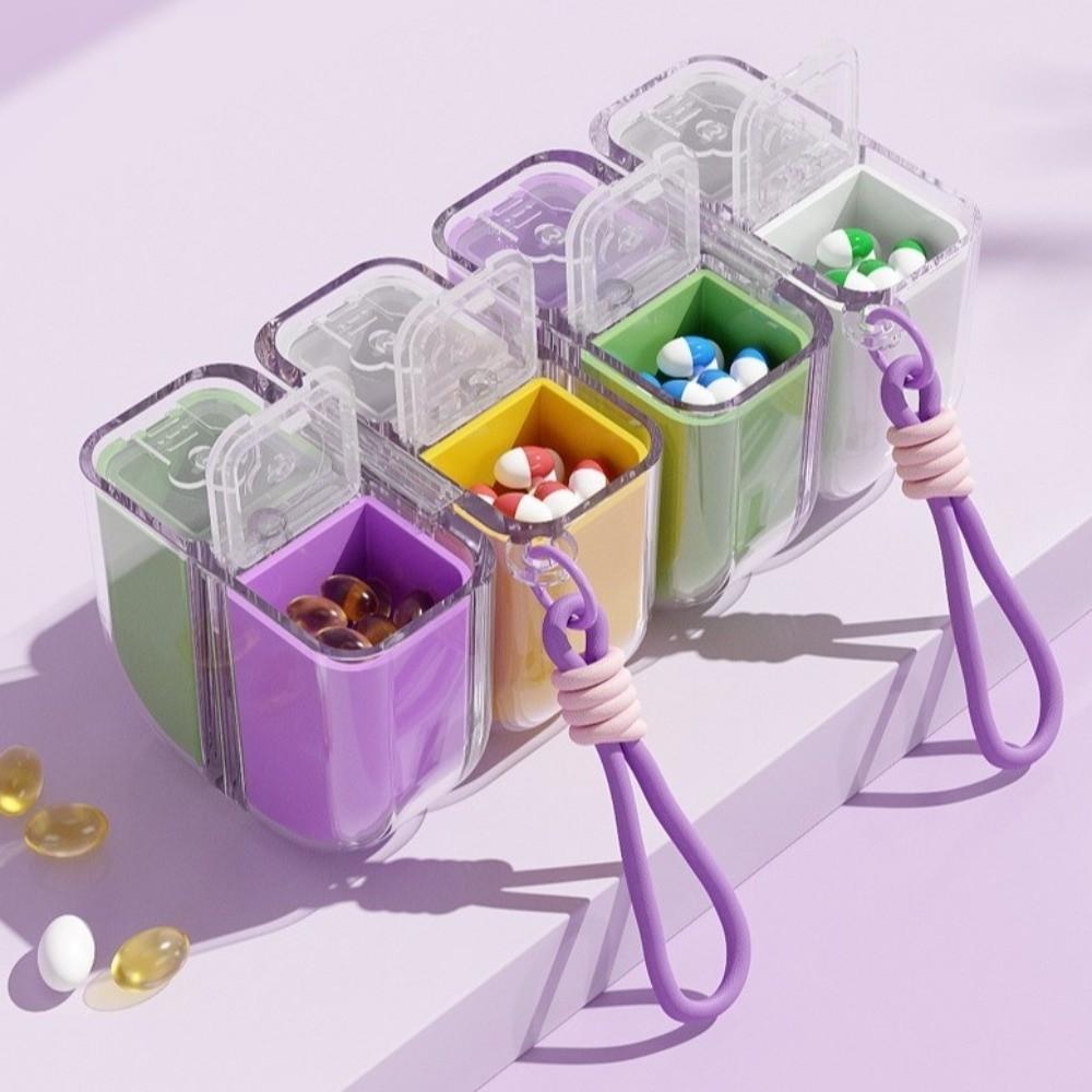 Large Capacity Weekly Pill Container Sealed Storage Pill Storage Box Pill Organizer Travel Use