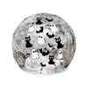 Crackle LED Glass Ball Lamp Halloween Ghost Bat Cat Cracked Ball Light with Warm Light for Halloween Walkway Path Garden Tabletop Decor