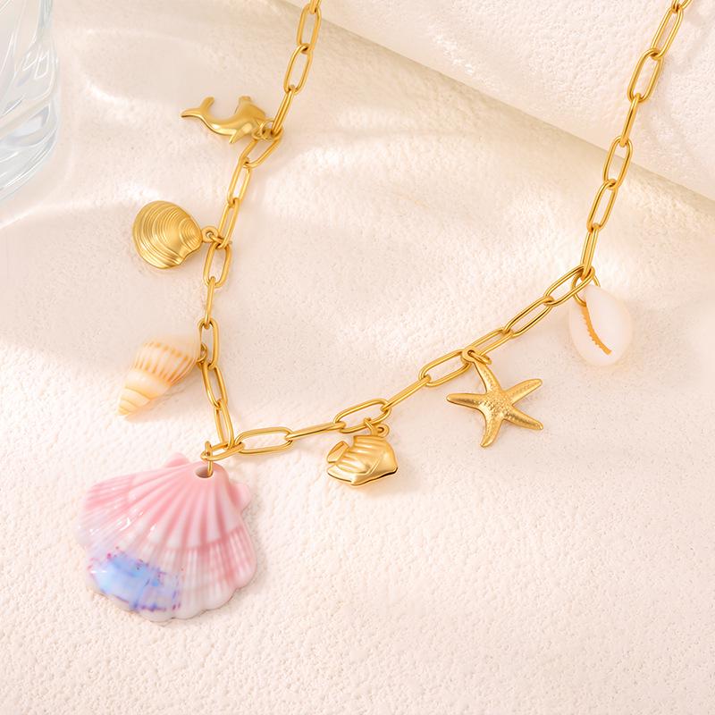 Seashell Niche Titanium Steel Necklace - Women's Fashion, Non-Fading Jewelry