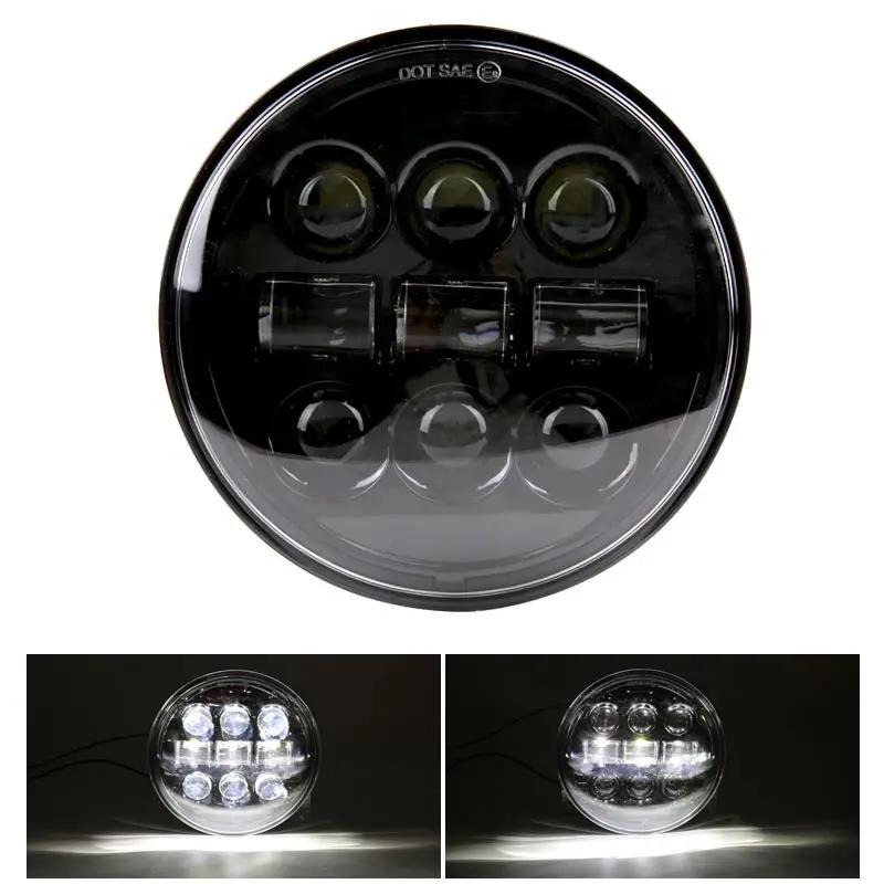 5.75 Inch Black Halo Angel Eyes LED Headlight For Triumph Sportster 1200 883 Street 500 750 5-3/4" Projector Round Headlamp