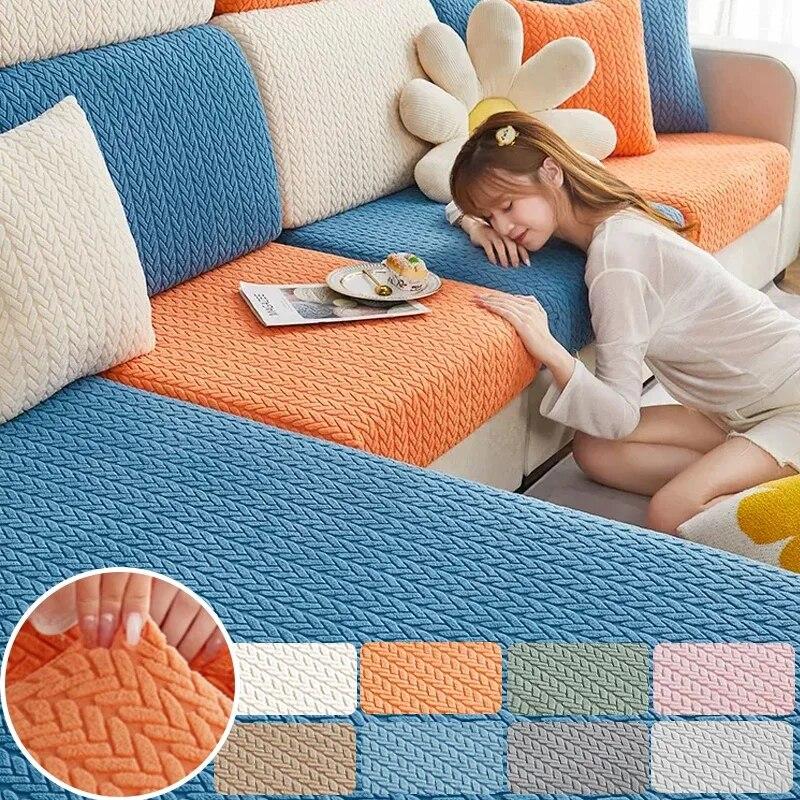 Χοντρό κάλυμμα μαξιλαριού καθίσματος καναπέ ζακάρ ελαστικό τμηματικό κάλυμμα καναπέ με ολισθηρό κάλυμμα σε σχήμα L γωνιακό κάλυμμα καναπέ καναπέ Πολυτελές κατοικίδια καθιστικού