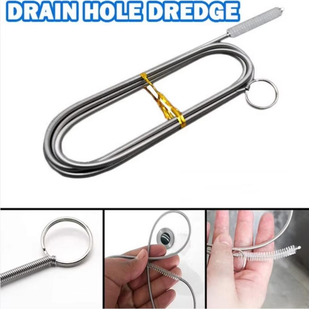 

Extra Long Pipe Tube Cleaner,Fridge Drain Pipe Dredging Tool,Flexible Drain Brush,Skinny Tube Spiral Cleaning Brush 150cm