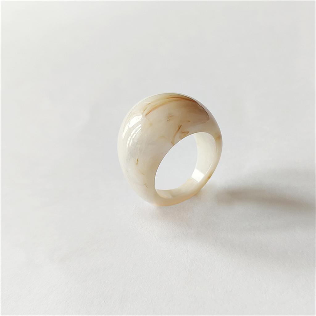 Neuer Vintage Ring für Damen Transparenter Bunter Acrylharz Ring Korea Mode Geometrischer Ästhetischer Schmuck Trend Punk Ringe