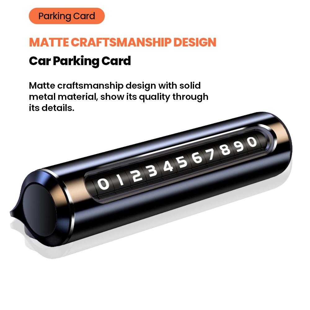 Car Temporary Parking Card Car Accessories Hidden Rotatable Switch Telephone Number Plate Automobile Sticker Universal Stop Sign Magnetic
