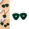 Coraline und die geheime Tür Schmuckset mit geometrischen Ohrringen und Jade-Anhänger für Damen