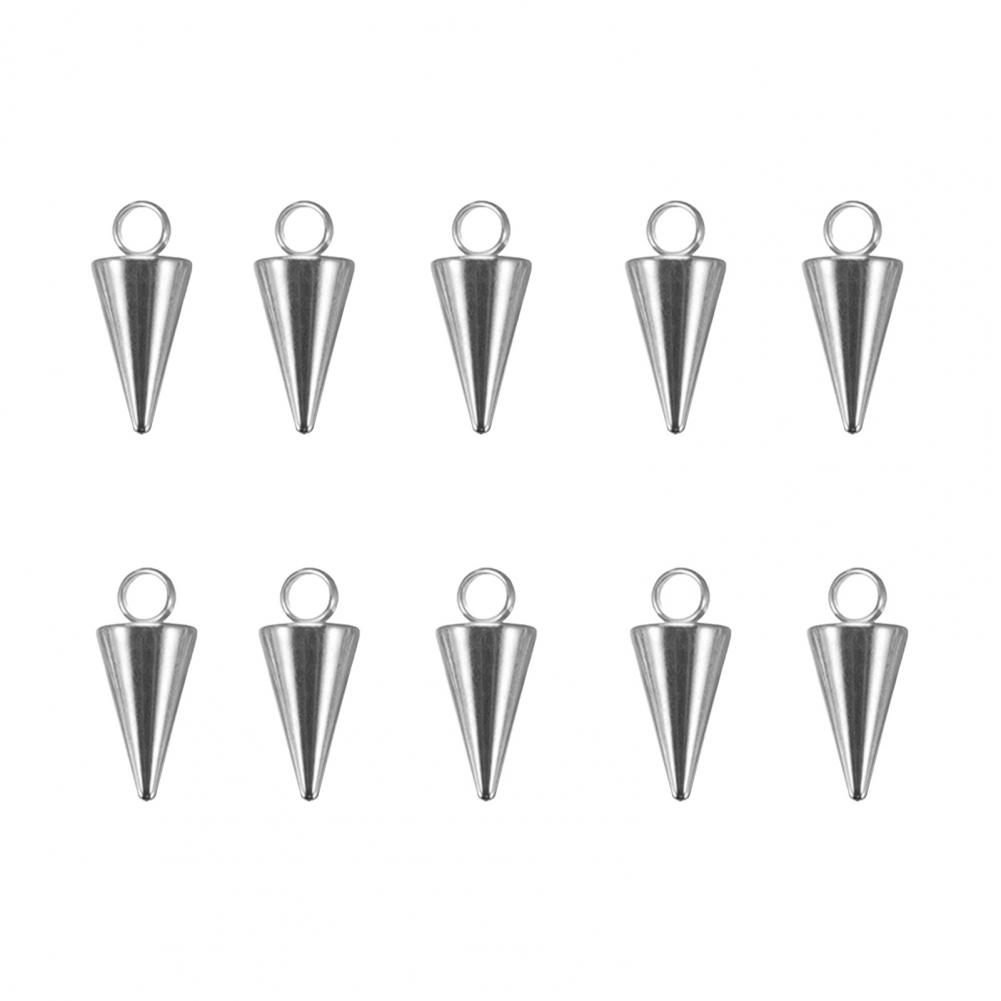 Wisiorki DIY 10 szt. Wisiorki ze stali nierdzewnej w kształcie naboju Zestaw wisiorków do biżuterii Ozdoby do zawieszenia DIY na naszyjnik kolczyki
