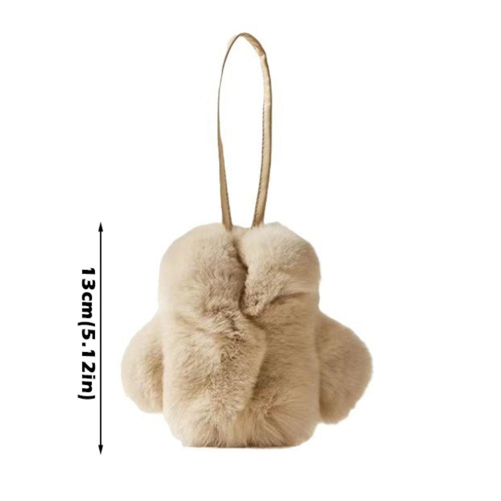 Fashion Faux Rabbit Fur Bag Charm Clothing Shape Soft Key Decoration Backpack Decoration Women Accessories