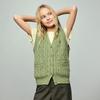 ELLE KIDS Girls' V-Neck Cable Knit Vest