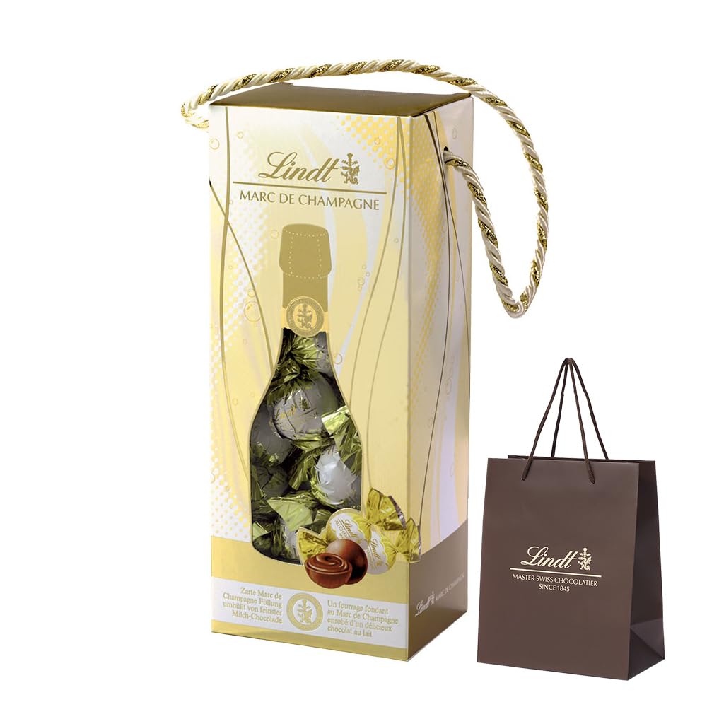 

Официальная рождественская коробка Lindt Chocolate Mar de Champagne Bottle Box 350 г с сумкой для покупок M [Подарок Lindt]