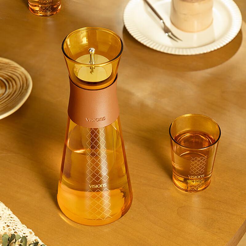 VISIONS Corning Gilded Borosilicate Glass Water Pitcher