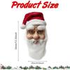Santa Latex Face Mask Skin Friendly Comfortable For Holiday Performances Photo Booths And Seasonal Costume Accessories