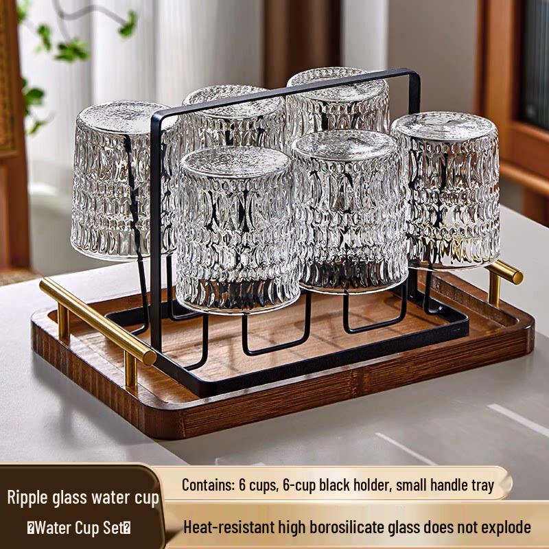 Star Embossed Heat-Resistant Glass Drinking Cup