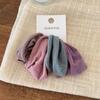 4 Pieces A Set Soft High Elastic Scrunchie Wide Edge Seam Free Hair Rope Simple Retro Ponytail Rubber Band