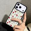 Capa Case for iPhone 17 Air 16 Pro Max 15 Plus 11 13 Mini 14 12 Back Phone Cover Flower Green Leaves