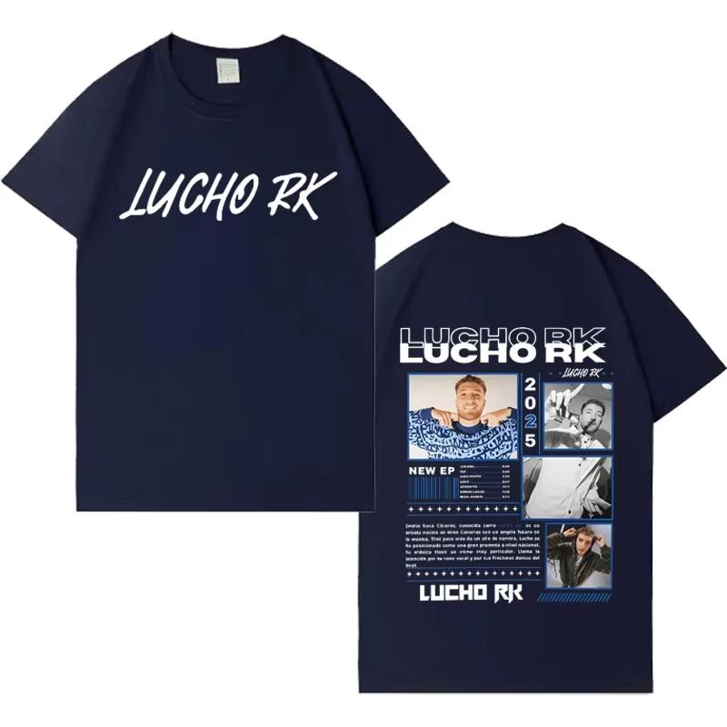 Rapper Lucho Rk Trendy Album Harajuku Print Tshirt 2026 Mens Womens Aesthetic Tshirts High Quality Casual Cotton Crewneck Top