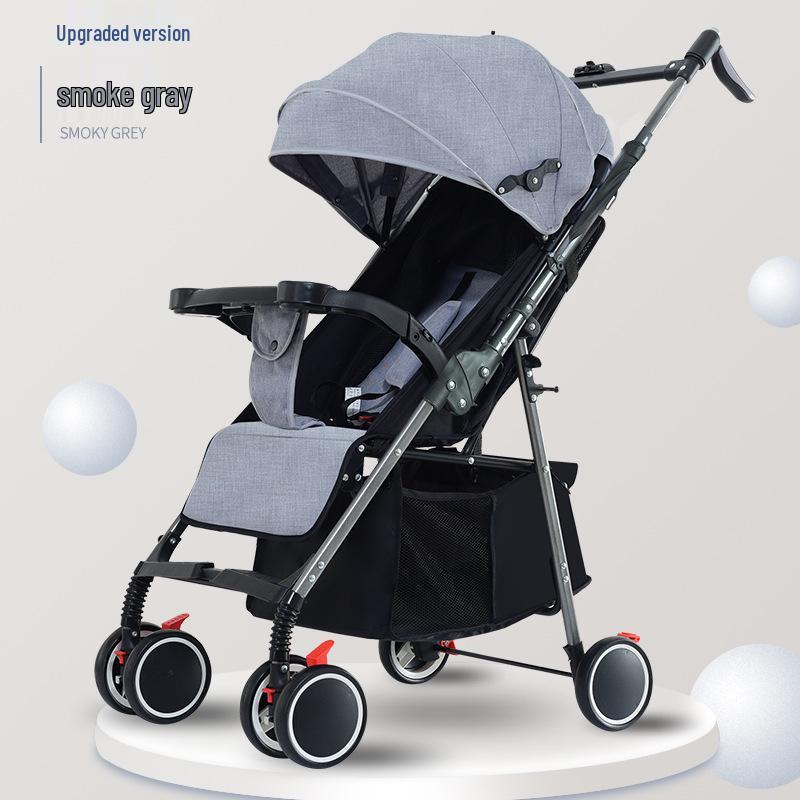 

Легкая коляска-трансформер 2 в 1 для новорожденных: Сиденье и наклон, Складывание одной кнопкой, Амортизация, Подходит для 0-3 лет.