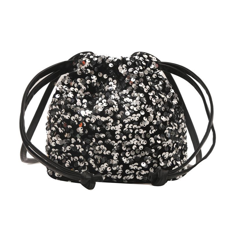 Fashionable Womens Sequin Bucket Bag In Chic Colors For Everyday Use