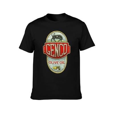 Genco Olive Oil Tshirt Graphic Printed Tee Shirt Mens T Shirt Black