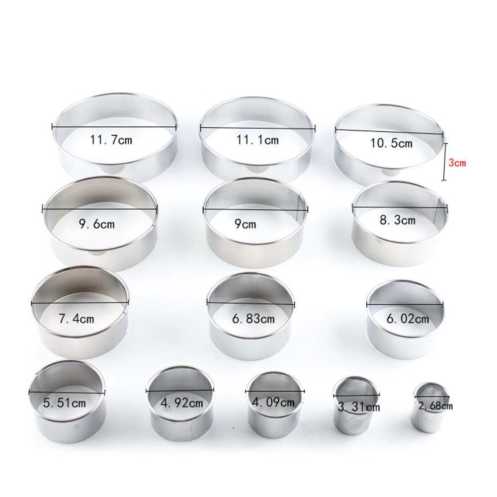 14pcs Stainless Steel Round Dumplings Wrappers Molds Set Cutter Maker Tools