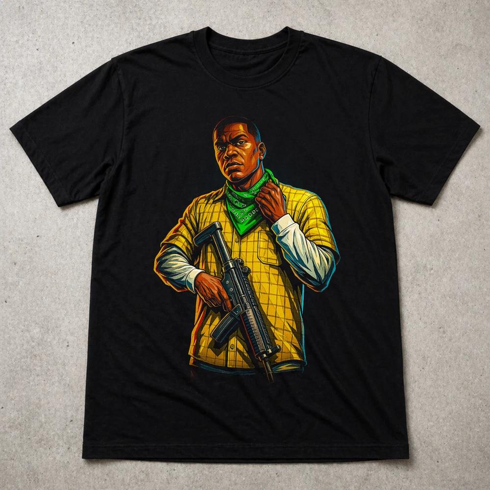 GTA Style Street Gangster T Shirt Urban Gaming Tee Adults Kids Black 2XL